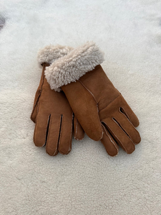 Bruine lammy handschoen