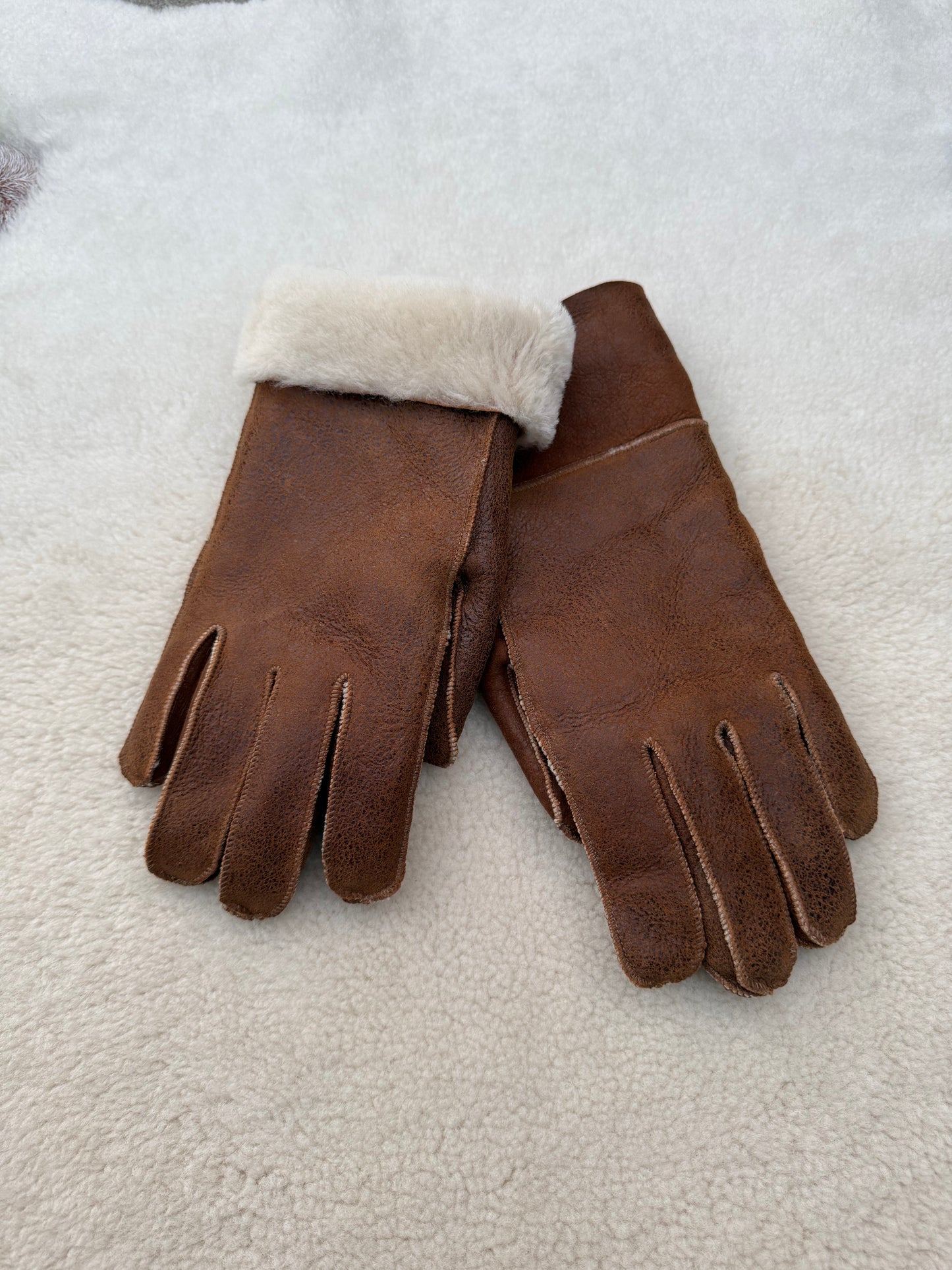 Donker Bruine Lammy Handschoenen