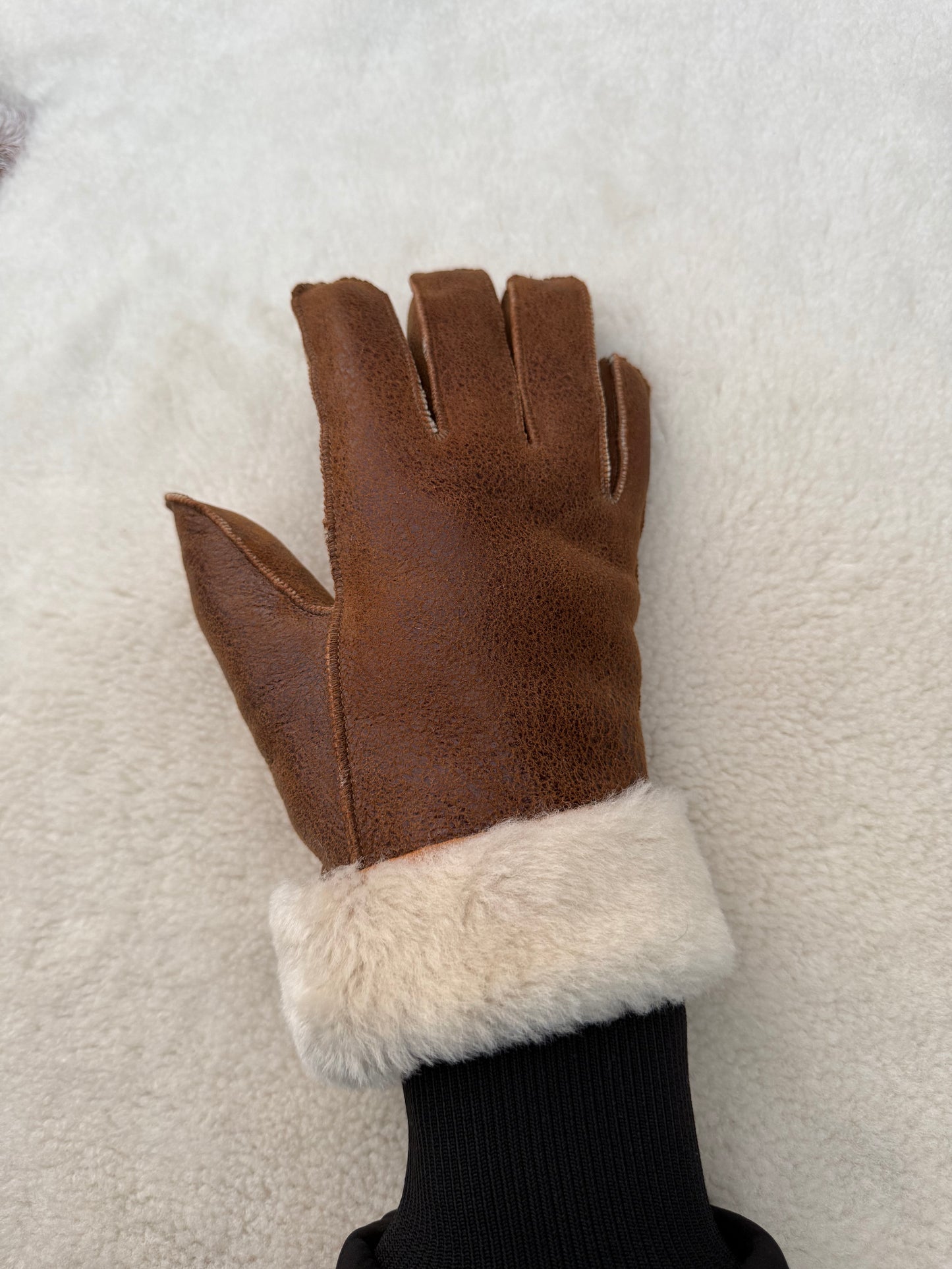 Donker Bruine Lammy Handschoenen