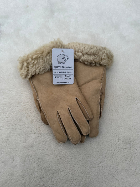 Beige Lammy handschoenen